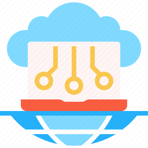 Cloud, service, computing, tecnology, laptop, server icon - Download on Iconfinder