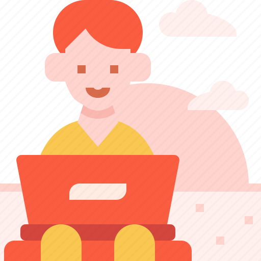 Freelance, man, digital, nomad, working icon - Download on Iconfinder