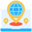 location, pin, online, world, labtop