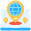 location, pin, online, world, labtop 