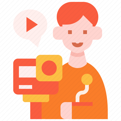 Vlogger, influencer, man, freelance, youtuber icon - Download on Iconfinder