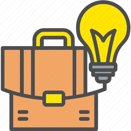 Briefcase, portfolio, suitcasebusinessbulb icon - Download on Iconfinder