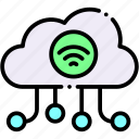 cloud, computing, wireless, wifi, arrow, networking