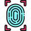 fingerprint, scan, touch, id, detective, security, finger, print 