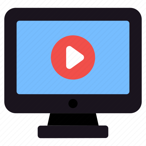 Online video, play video, media play, multimedia player, video streaming icon - Download on Iconfinder