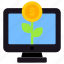 online dollar plant, money plant, online financial plant, financial investment, financial growth 