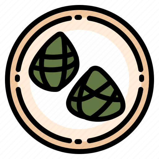 Zongzi, dumplings, steamed, chinese, rice, dish icon - Download on Iconfinder