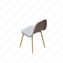 fiber, dining, chair, with, wooden, leg, furniture, product, object 
