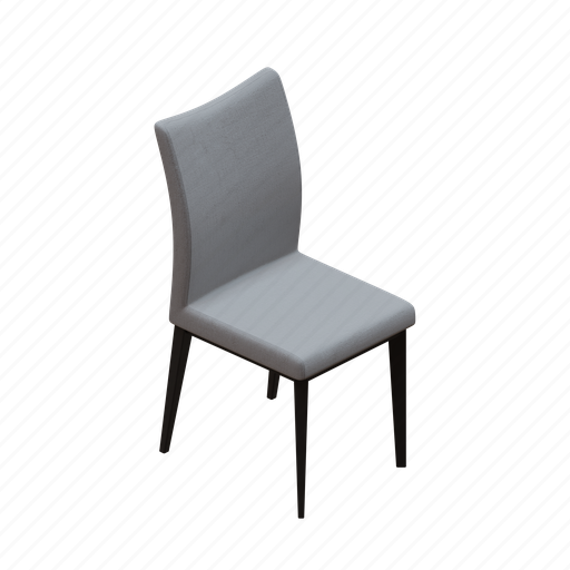 Fabric, seat, dining, chair, furniture, product, object 3D illustration - Download on Iconfinder