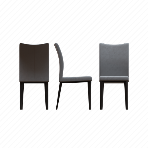 Fabric, seat, dining, chair, furniture, product, object 3D illustration - Download on Iconfinder