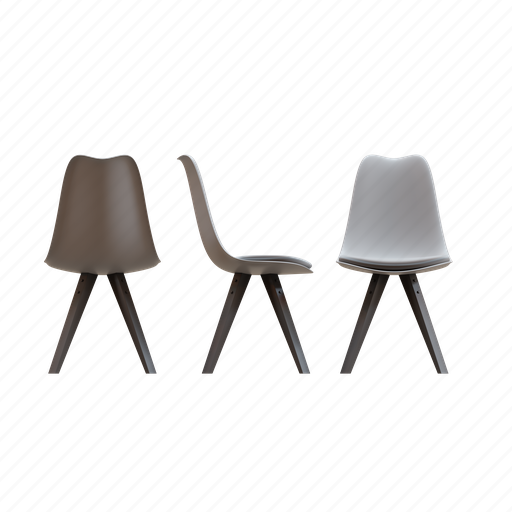 Modern, dining, chair, furniture, product, object, seat 3D illustration - Download on Iconfinder