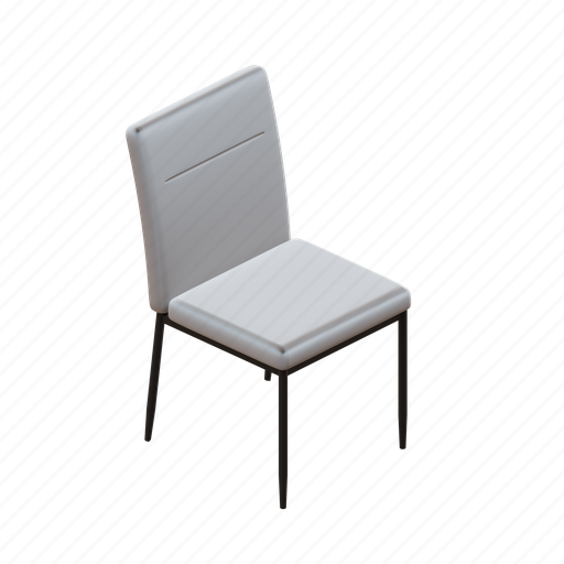 Standard, dining, chair, furniture, product, object, seat 3D illustration - Download on Iconfinder