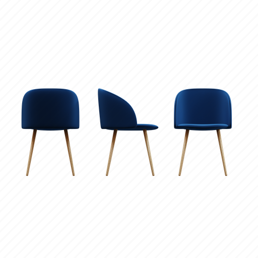 Velvet, dining, chair, furniture, product, object, seat 3D illustration - Download on Iconfinder