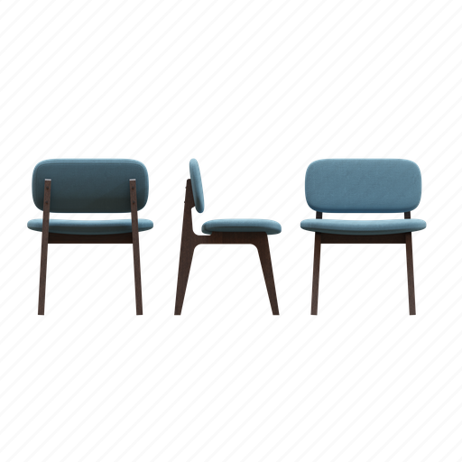 Wide, dining, chair, furniture, product, object, seat 3D illustration - Download on Iconfinder