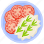 fresh salad, salad, stir tomatoes, tomato cream, tomato salad 