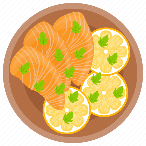 Raw salmon, salmon, salmon platter, seafood, smoked salmon icon - Download on Iconfinder