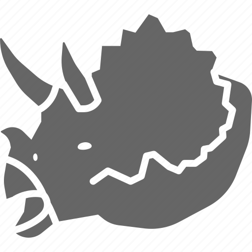 Dinosaur, horn, horned, jurassic, triceratops icon - Download on Iconfinder