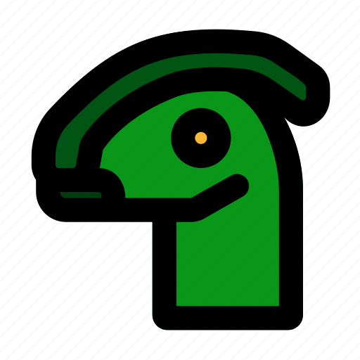Parasaurolophus, dinosaur, head, extinct icon - Download on Iconfinder