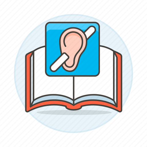 Book, cross, deaf, disability, ear, hearing, impairment icon - Download on Iconfinder