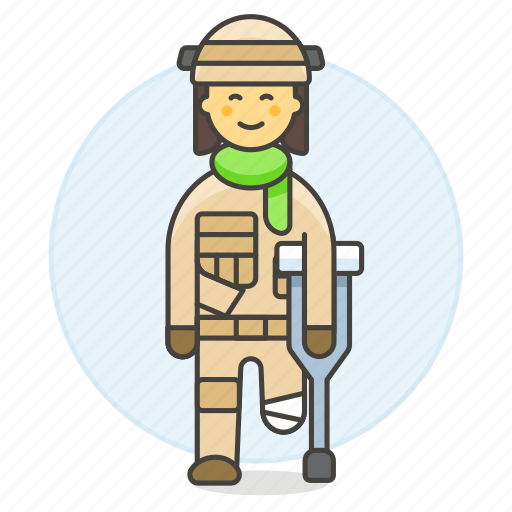 Aid, amputed, disability, disable, female, impairment, leg icon - Download on Iconfinder