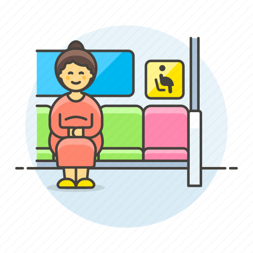 Inside, seat, sign, pregnant, woman, pregnancy, priority icon - Download on Iconfinder