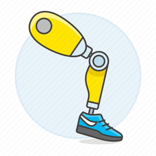 Artificial, disability, impairment, leg, mechanical, metal, mobility icon - Download on Iconfinder