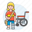 leg, impairment, wheelchair, woman, mobility, artificial, disability, prosthesis