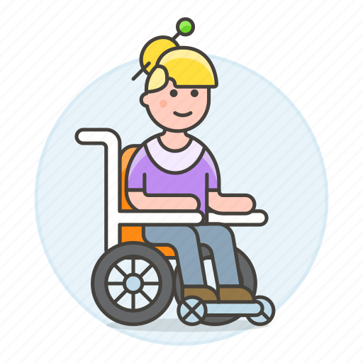 Aid, disability, female, impairment, injury, mobility, post icon - Download on Iconfinder