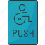 door, push, access, entrance, disabled 