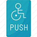 door, push, access, entrance, disabled