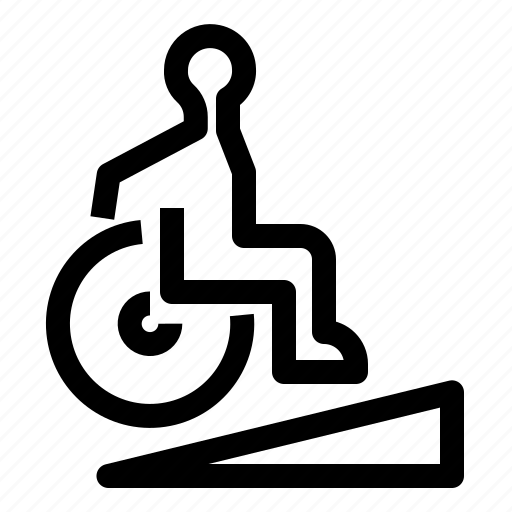 Disables, handicap, patient, wheelchair ramp icon - Download on Iconfinder