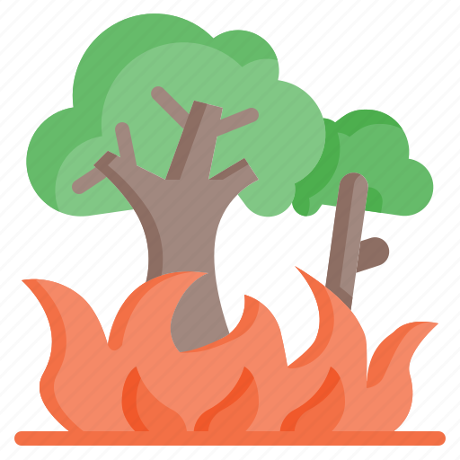 Burning, tree, wildfire, climate, change, burn, global icon - Download on Iconfinder