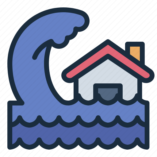 Tsunami, sea, wave, disaster, catastrophe, nature icon - Download on ...