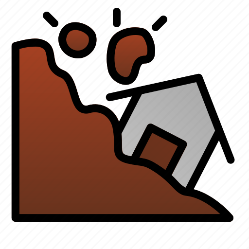Danger, destruction, disaster, environtment, home, landslide, nature icon - Download on Iconfinder