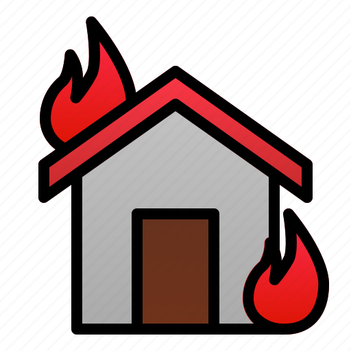 Building, danger, destruction, disaster, fire, hot, house icon - Download on Iconfinder