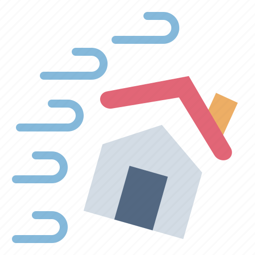 Wind, house, disaster, catastrophe, nature icon - Download on Iconfinder