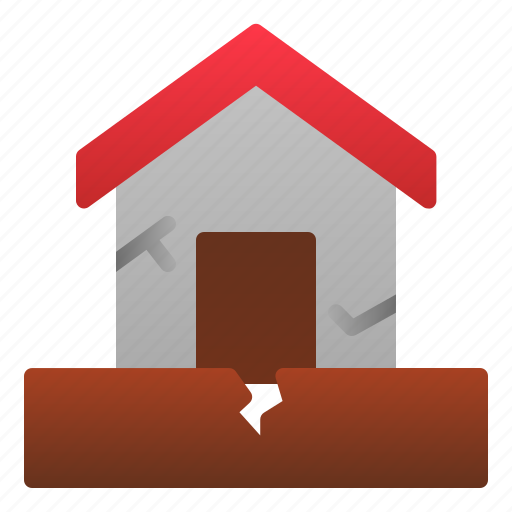 Catastrophe, destruction, disaster, earthquake, house, nature icon - Download on Iconfinder