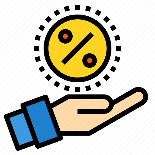 Discount, hand, money, percentage, sale, shopping icon - Download on Iconfinder