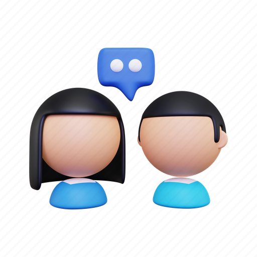 Discussion, talk, conversation, communication, meeting, chat, interaction 3D illustration - Download on Iconfinder