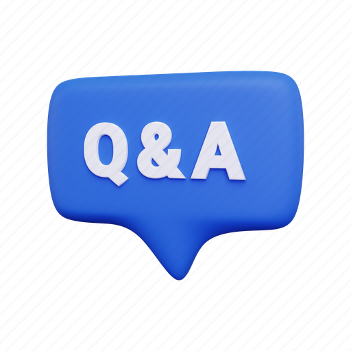 Qna, faq, question, help, support, information 3D illustration - Download on Iconfinder