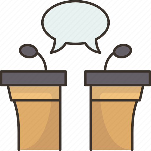 Debate, podium, speaker, speech, presentation icon - Download on Iconfinder