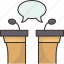 debate, podium, speaker, speech, presentation 