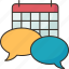 schedule, discussions, planner, calendar, appointment 