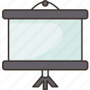 screen, projector, visual, presentation, equipment