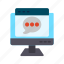 web chat, person, talking, speaking, conversation, chatting, saying, speech 