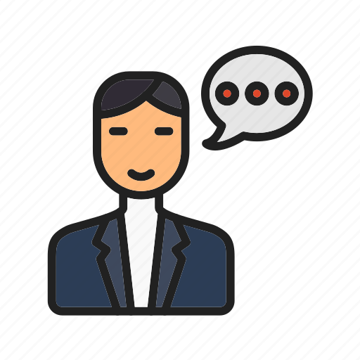 Man talking, chat, chatting, speaking, person, talking, conversation icon - Download on Iconfinder