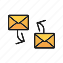 email discussion, inbox, message, mail, envelope, unread message, letter, new message