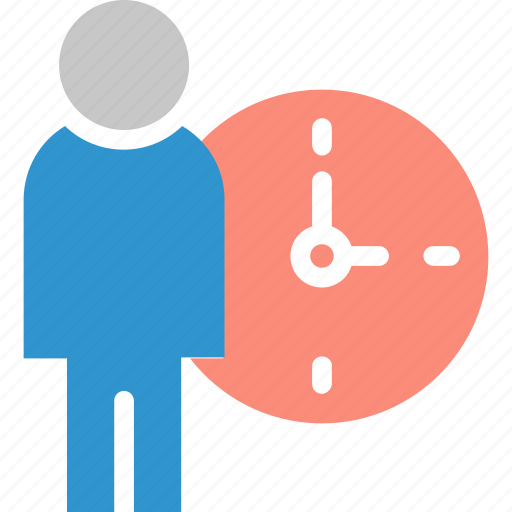 Busy, immediate, man with clock, on time, punctual icon - Download on Iconfinder