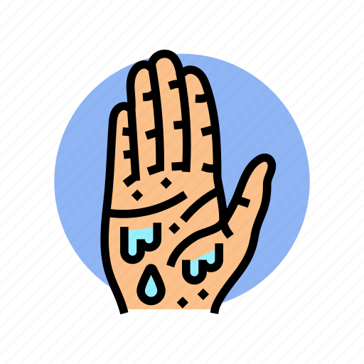 Cold, clammy, skin, disease, symptom, health icon - Download on Iconfinder