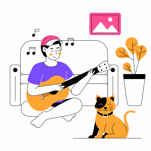 Music, school, learning, education, students, online school, distance learning illustration - Download on Iconfinder